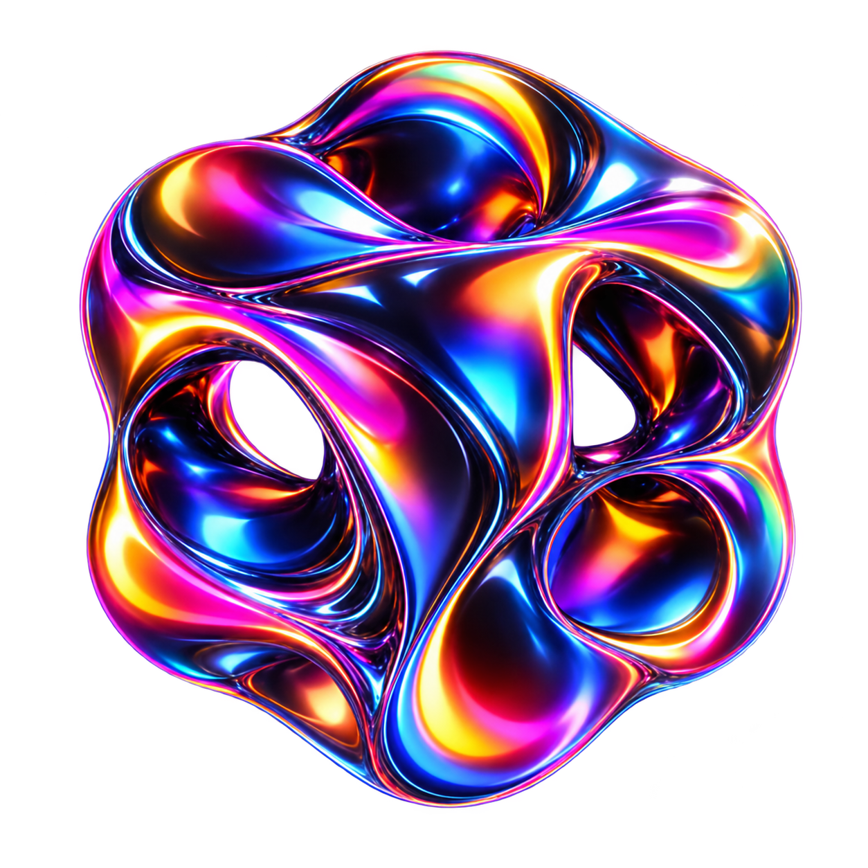 Iridescent creative identity sculpture